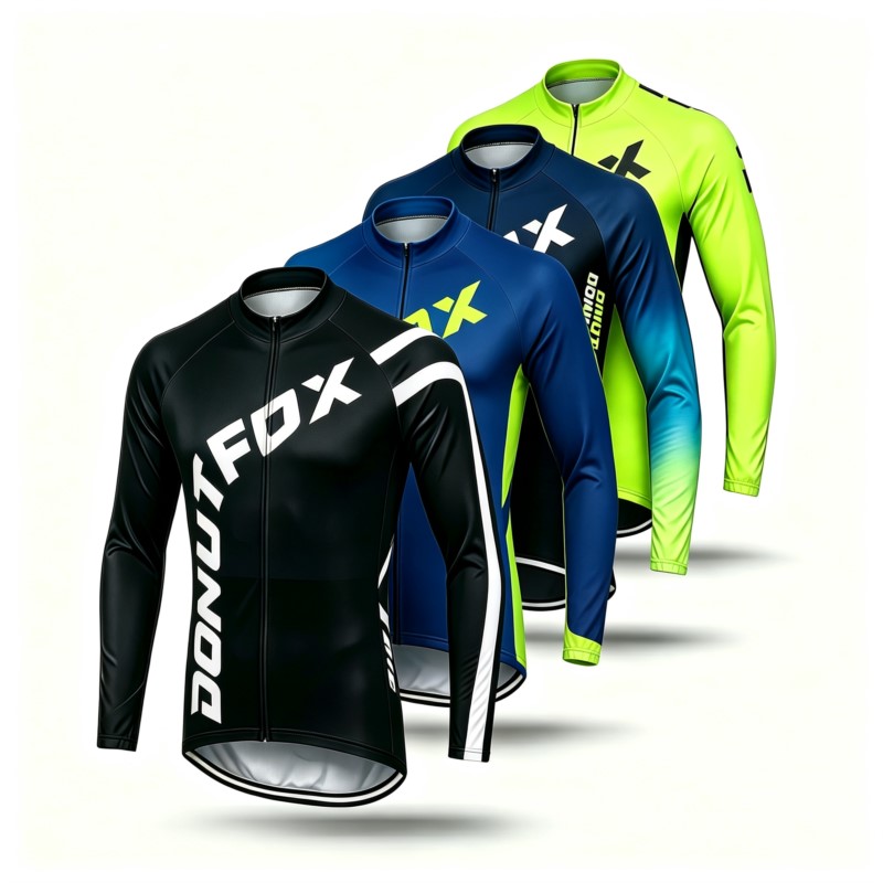 Mountain Biking Trousers - Men Long Sleeve MTB Jersey &