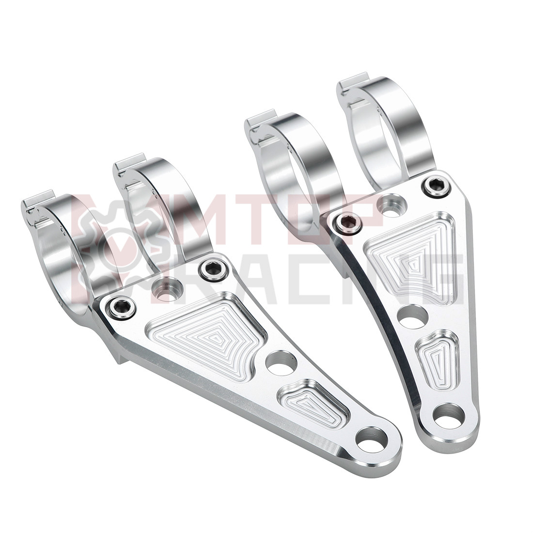 Mountain Biking Las Vegas - CNC Motorcycle Headlight Mount Bracket Silver