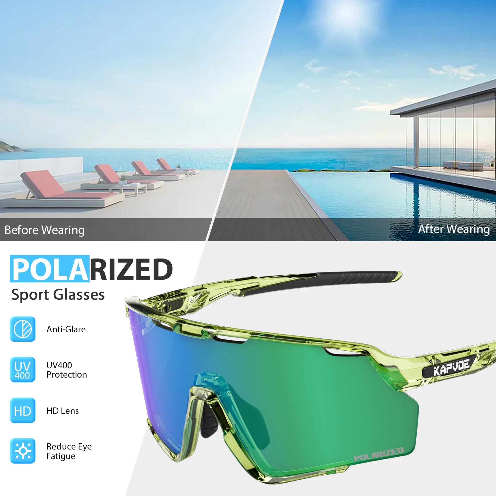 Kapvoe New Outdoor Bike Eyewea - Mountain Biking Glasses recension och pris