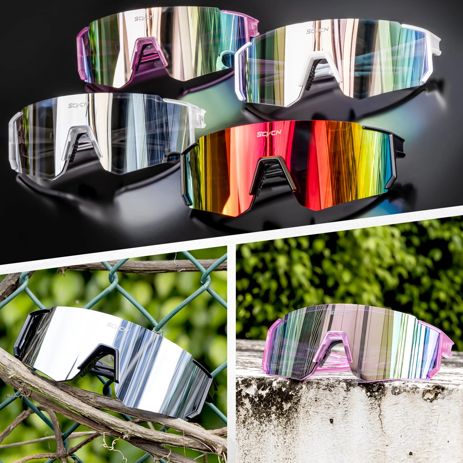 SCVCN New Photochromic Cycling - Mountain Biking Glasses recension och pris