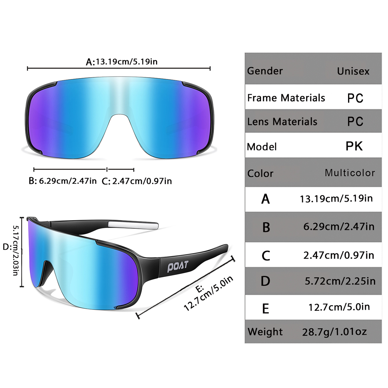 POAT UV400 Cycling Sunglasses  - Mountain Biking Glasses recension och pris