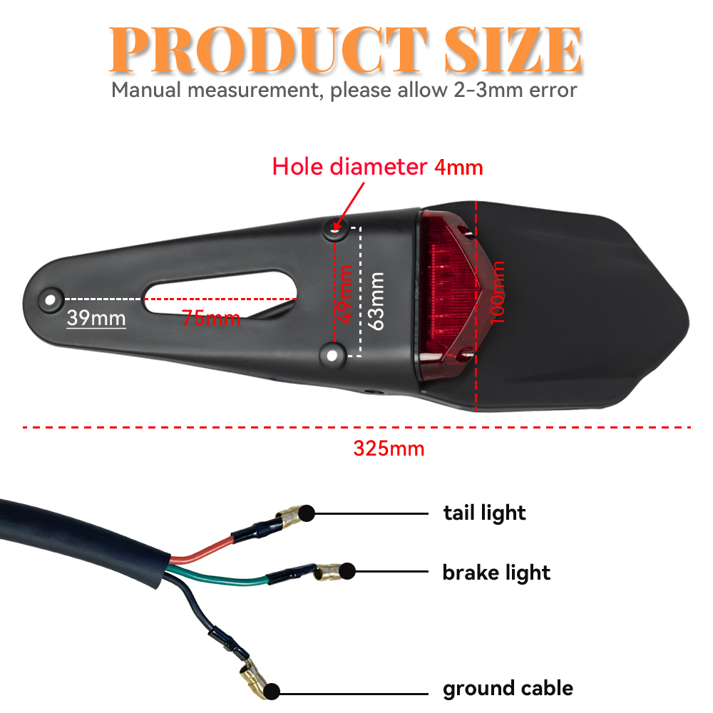 Motorcycle LED Taillight Brake - Mountain Biking Trails recension och pris