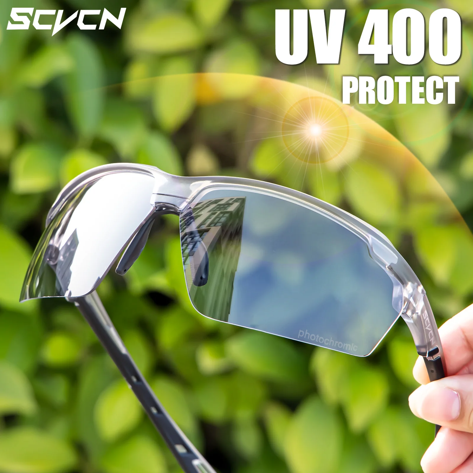 SCVCN Photochromic Cycling Sun - Mountain Biking Glasses recension och pris