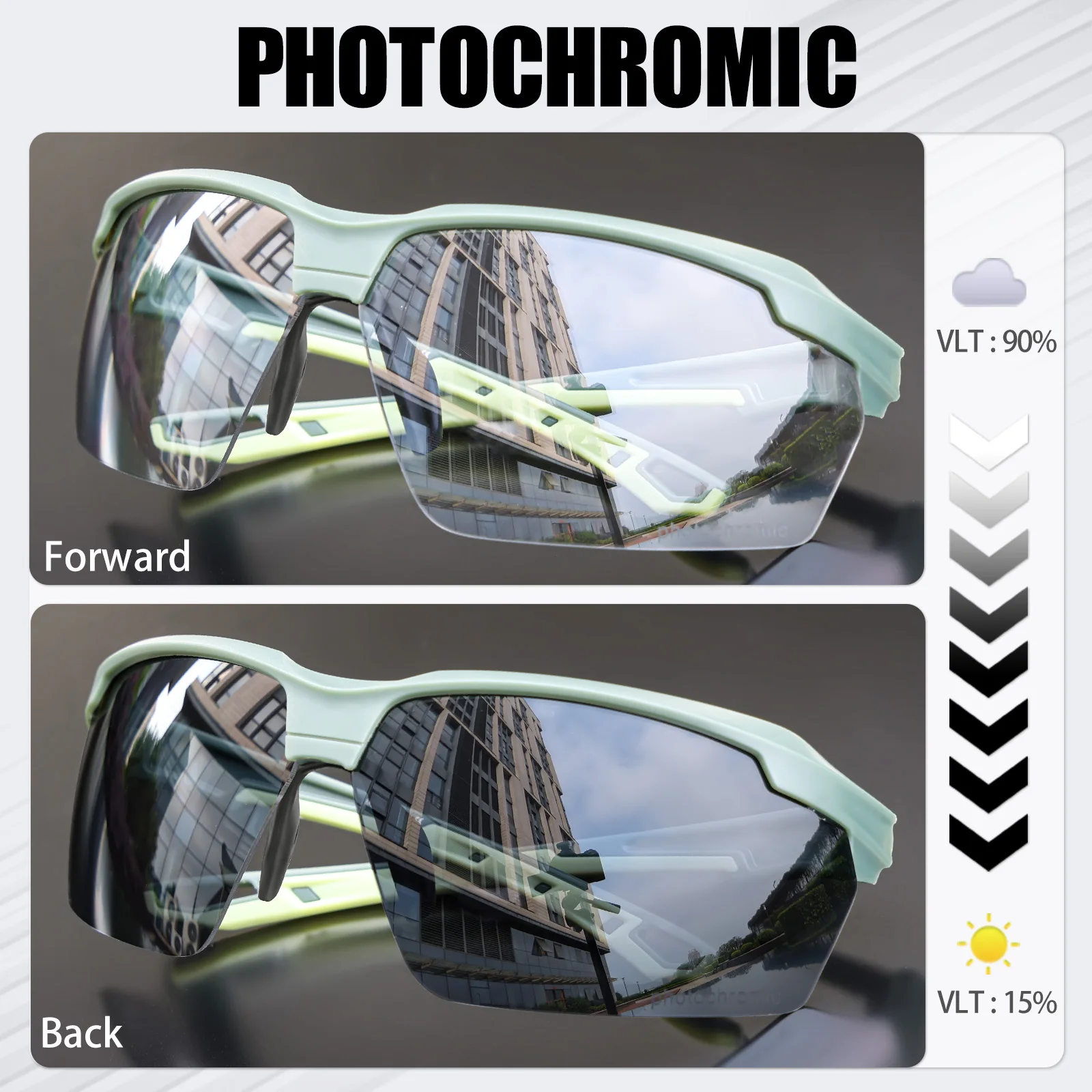 SCVCN Photochromic Cycling Sun - Mountain Biking Glasses recension och pris